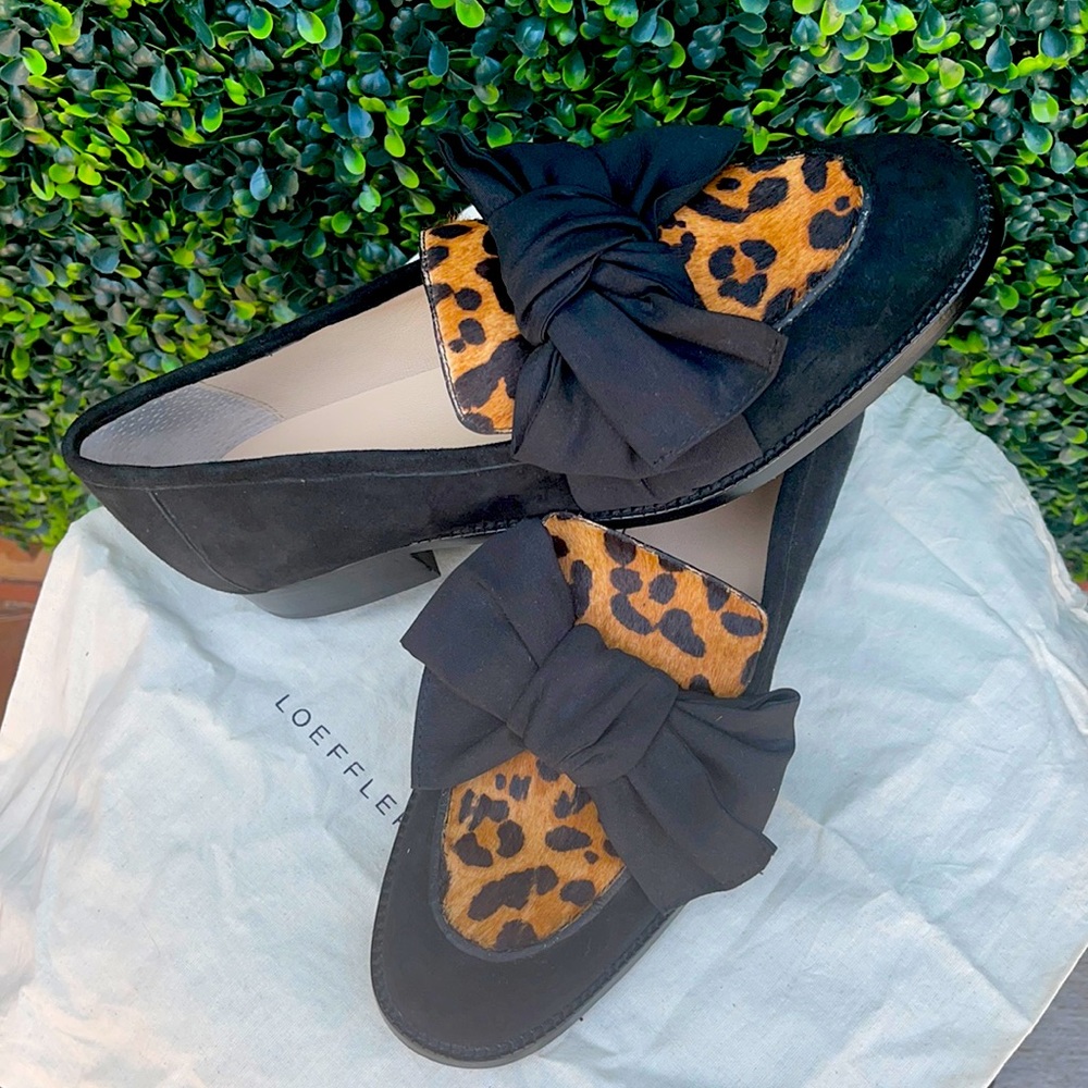 Botkier New York leopard & black suede Oxford  8.5